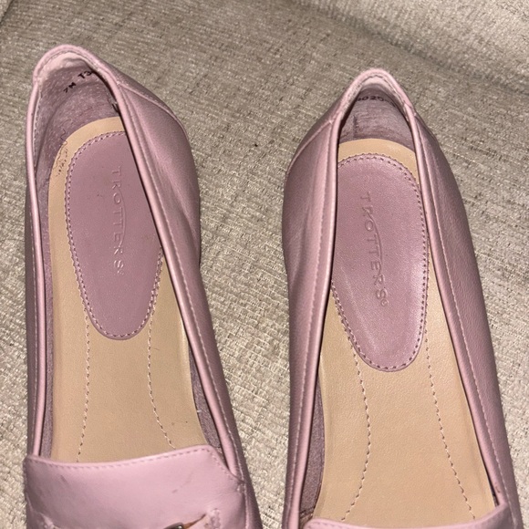 Trotters Femi Blush Pink Leather Loafers Size 7 Coquette Grandma Spring Easter - Picture 12 of 15